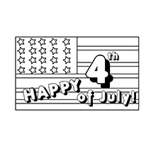 The American Flag, 4th of July coloring page