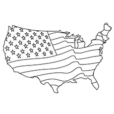 The American Map, 4th of July coloring page