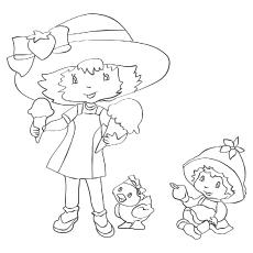 The Apple Dumplin with Strawberry, Strawberry Shortcake coloring page