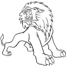 The Barbary lion coloring page
