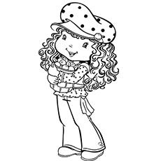 blueberry muffin coloring page in black and white strawberry shortcake