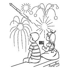 The-Boy-And-Girl-Watching-Fireworks