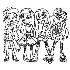 Bratz color page- Bratz color pages - printable Bratz color pages - Bratz  coloring sheet - free Bratz coloring page - Bratz coloring book - Bratz  coloring pages - Bratz - Cartoonwatcher