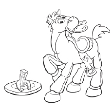 Bullseye horse coloring page