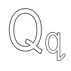 Capital & small Q coloring page
