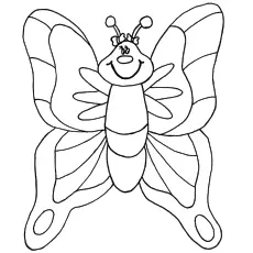 Cartoon Butterfly picture coloring page