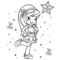 Cherry Jam of Strawberry Shortcake coloring page