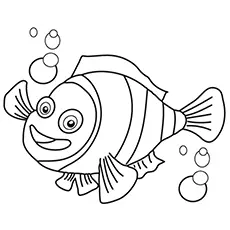 Clownfish coloring page