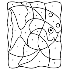 Color by number 2 fish coloring page