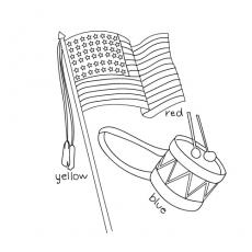 The Colors Assigned To Images, 4th of July coloring page