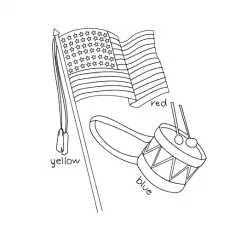 The Colors Assigned To Images, 4th of July coloring page