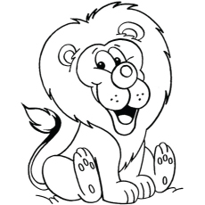 The Cowardly lion coloring page