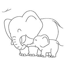 cute coloring pages of elephants