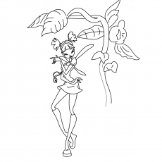 The Dancing Fairy Winx Club coloring page