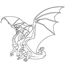 cartoon dragon coloring page