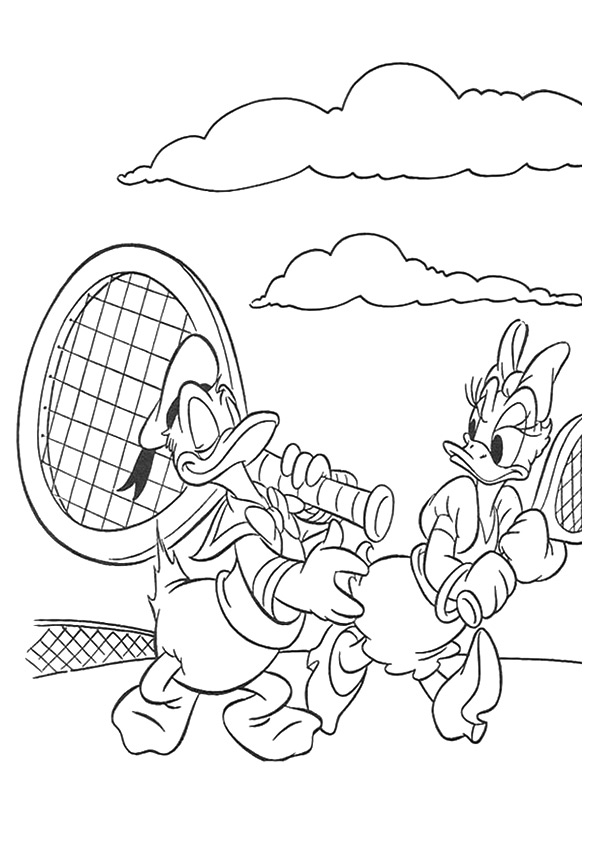 The-Donald-And-Daisy-Playing-Tennis