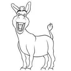 The donkey from Shrek coloring page