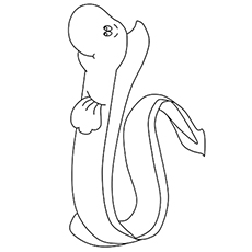 Eel fish coloring page