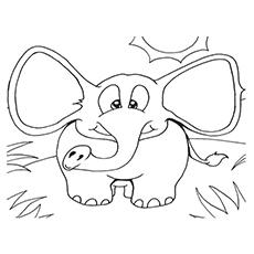 elmer elephant coloring page