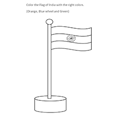 The Flag Of India coloring page