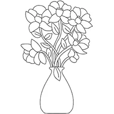 The flower bouquet coloring page