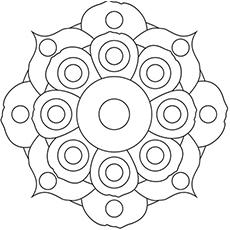 Flower mandala coloring page