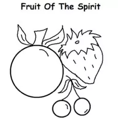 Fruits of the spirit, cherry coloring pages