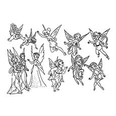 disney fairies coloring pages fawning