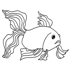 Goldfish fish coloring page