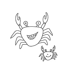 The Happy Crabs coloring page