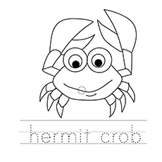 The Happy Hermit Crab coloring page