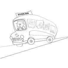 school bus coloring page preschool