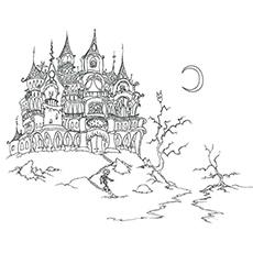 Haunted House coloring page