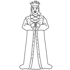 King, letter K coloring page