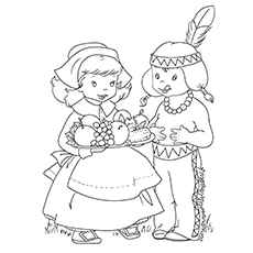 The Kids dressed in Halloween costume coloring page
