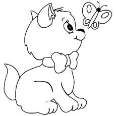 84 Top Kitten Butterfly Coloring Pages Pictures