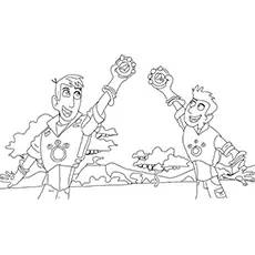 The wild kratts brothers coloring page