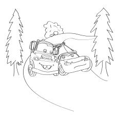 Lightning McQueen with Mater coloring page