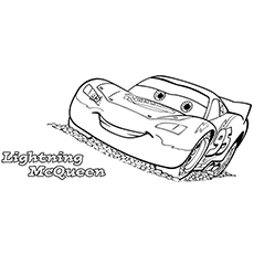 The Lightning McQueen coloring page