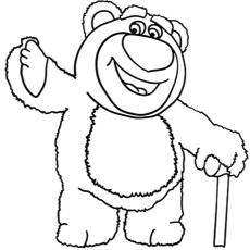 Hugging teddy bear coloring page