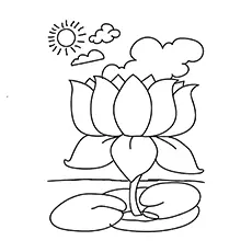 Lotus flower coloring page_image