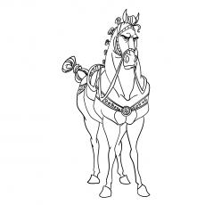 Maximus horse coloring page