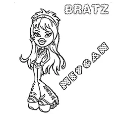 Bratz Meygan coloring page