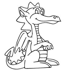 Baby dragon coloring page