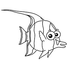 Moorish idol fish coloring page