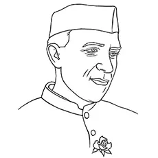 The Pandit Jawaharlal Nehru, India coloring page