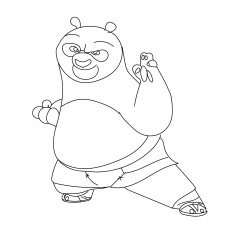 Kung Fu Panda Po coloring page