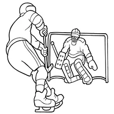 prefessional hockey coloring page