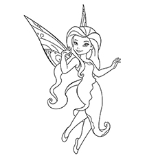 Silvermist from Tinkerbell coloring page