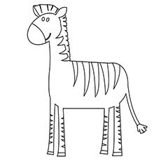 The Simple Zebra coloring page